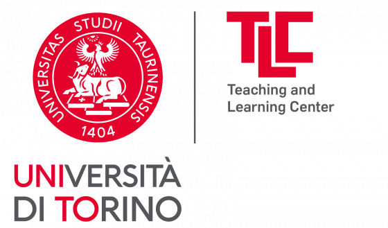 logo tlc Torino sigla in rosso con scritto sotto università di Torino